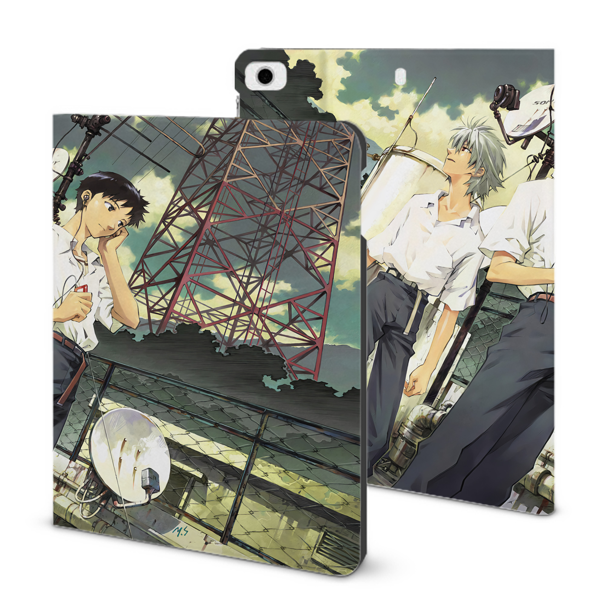 （画像用） EVA 新世紀エヴァンゲリオン IPad ケース ブック型 PUレザー TPU 耐衝撃 軽量 薄型 ペン収納なし 全面保護 IPad 各モデル対応